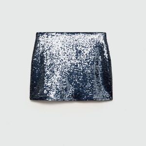 ⚡️FLASH SALE - 1 day only⚡️NWT Mango | Navy Sequin Mini Skirt | Size Medium